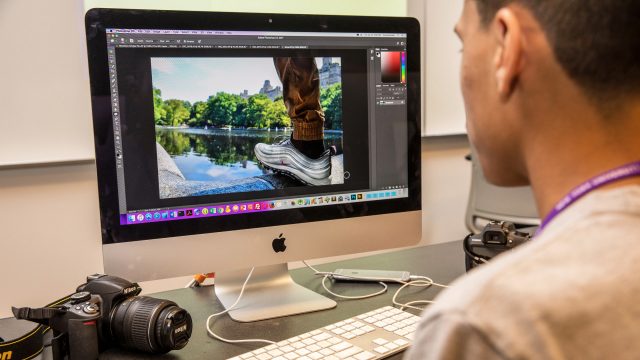 MarcAnthony working on a photo