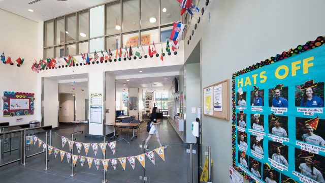 A NYU Residence Hall Lobby