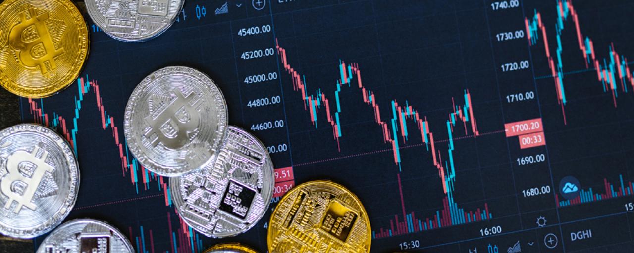 Crypto currency with market price graphs