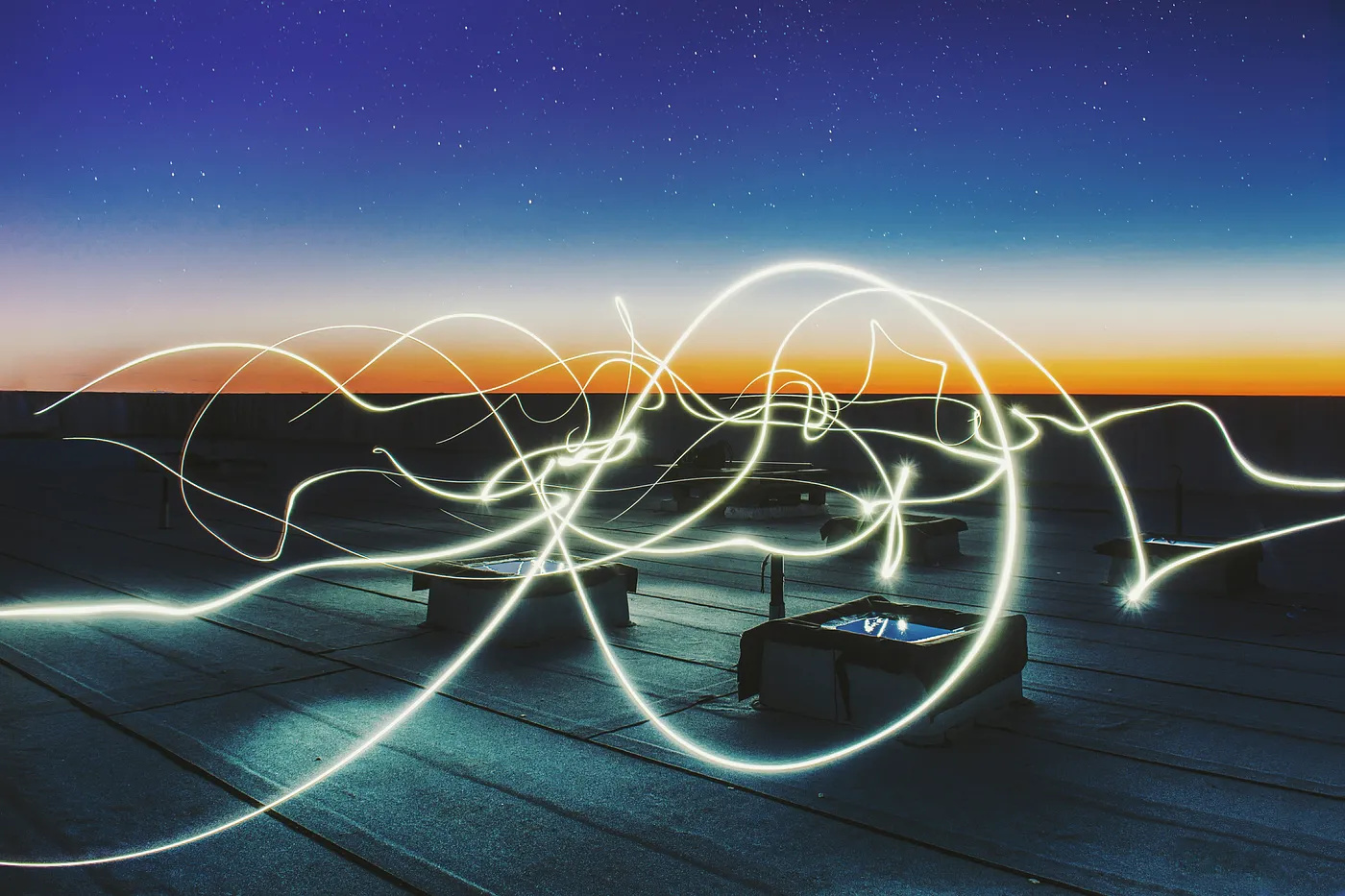 Lights with Sunset