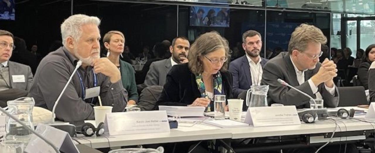 Jennifer Trahan at International Court meeting