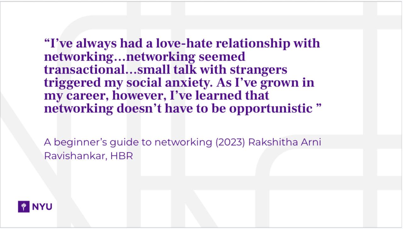 A beginner's guide to networking quote.