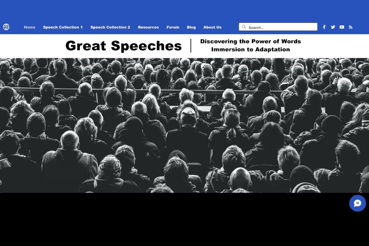 Web page design with the back of a crowd