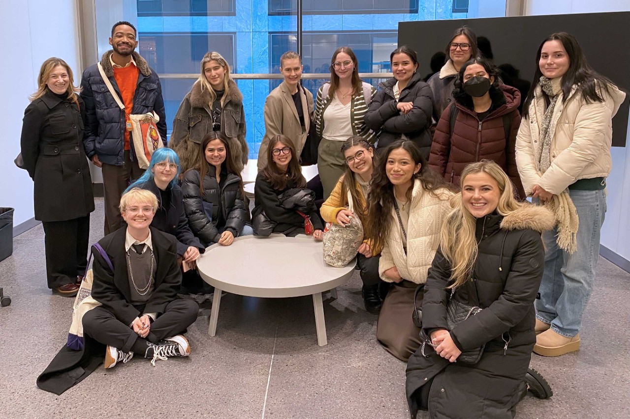 PWM grad students visiting Alloy Entertainment