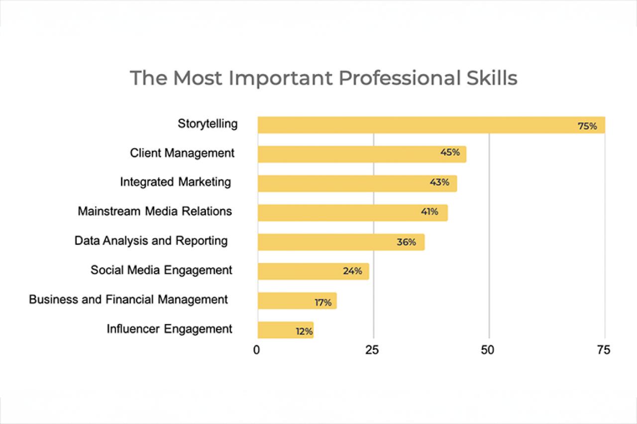 The Most Important Professional Skills bar chart