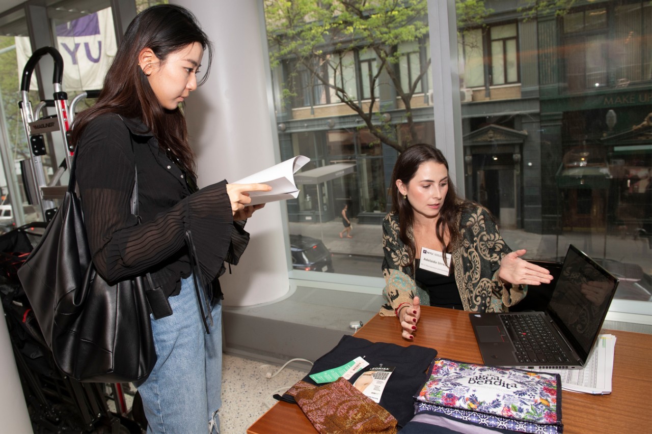 NYU SPS Grad Adelaida Urrea shares her award-winning project at the 2024 NYU SPS Capstone Fair.