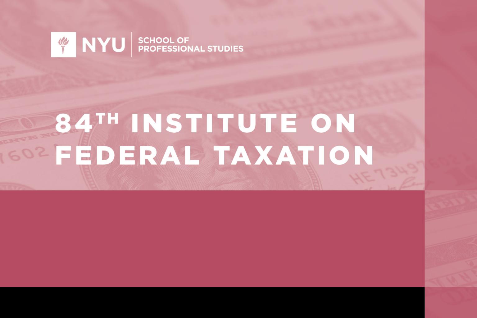 Finance and Taxation Department | NYU SPS | NYU SPS