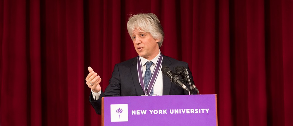 David Hollander at podium