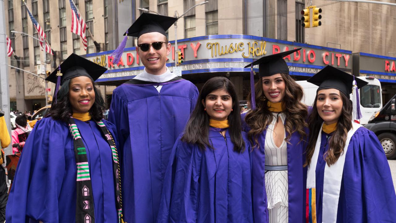 Graduate ceremony group photo