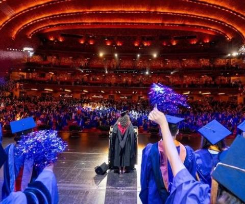 Collage of NYU graduation ceremonies