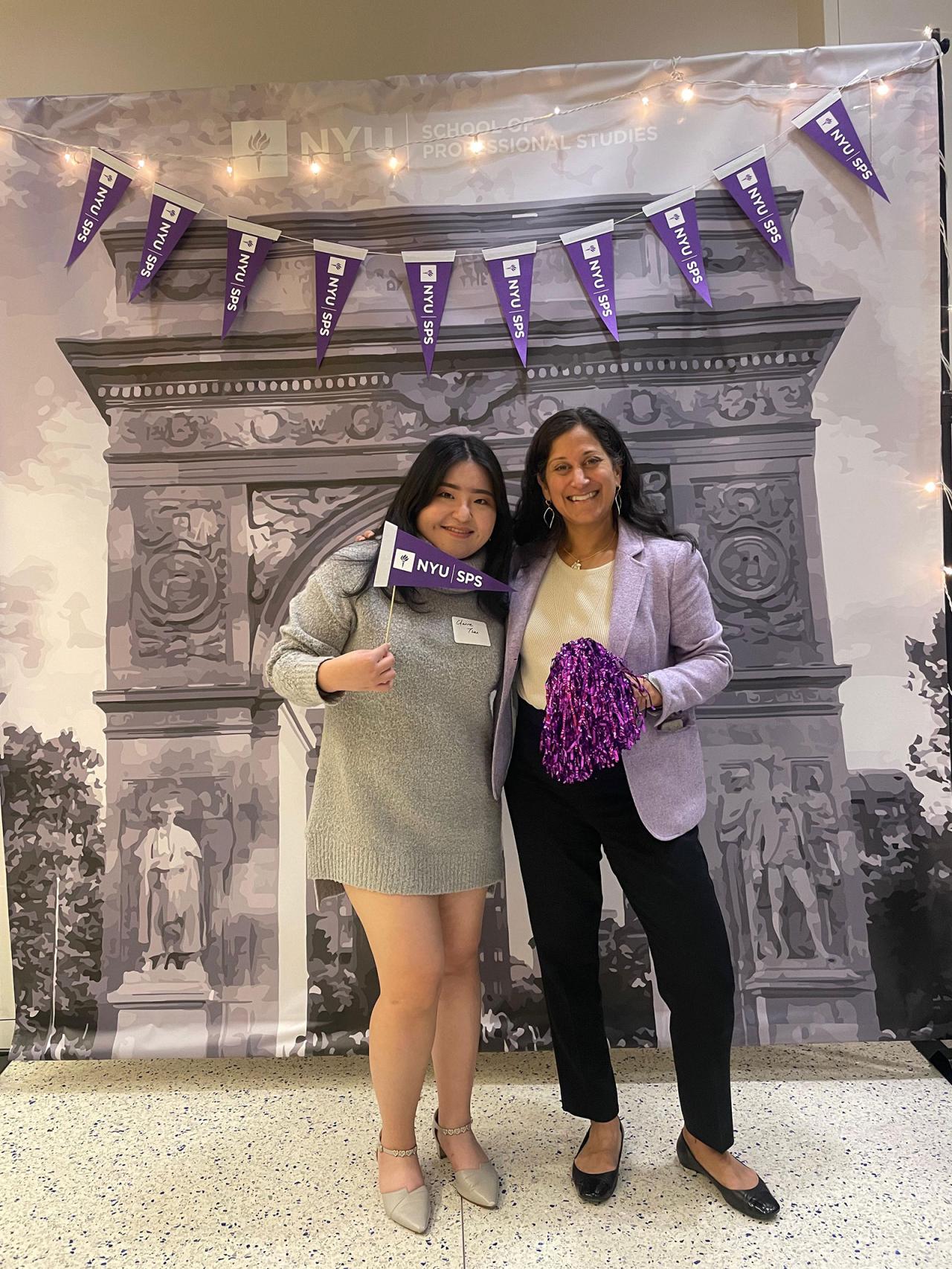 Claire Tsai with Dean Angie Kamath