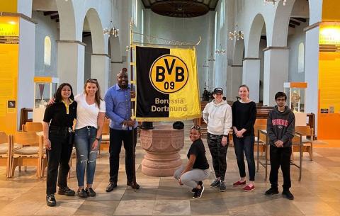 nyu students at a GFI in Germany