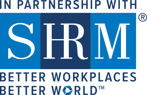 In partnership with SHRM - Better Workplaces Better World logo