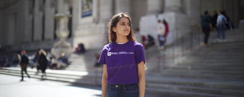 nyu student at the NYPL
