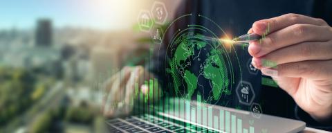 green earth on a computer screen