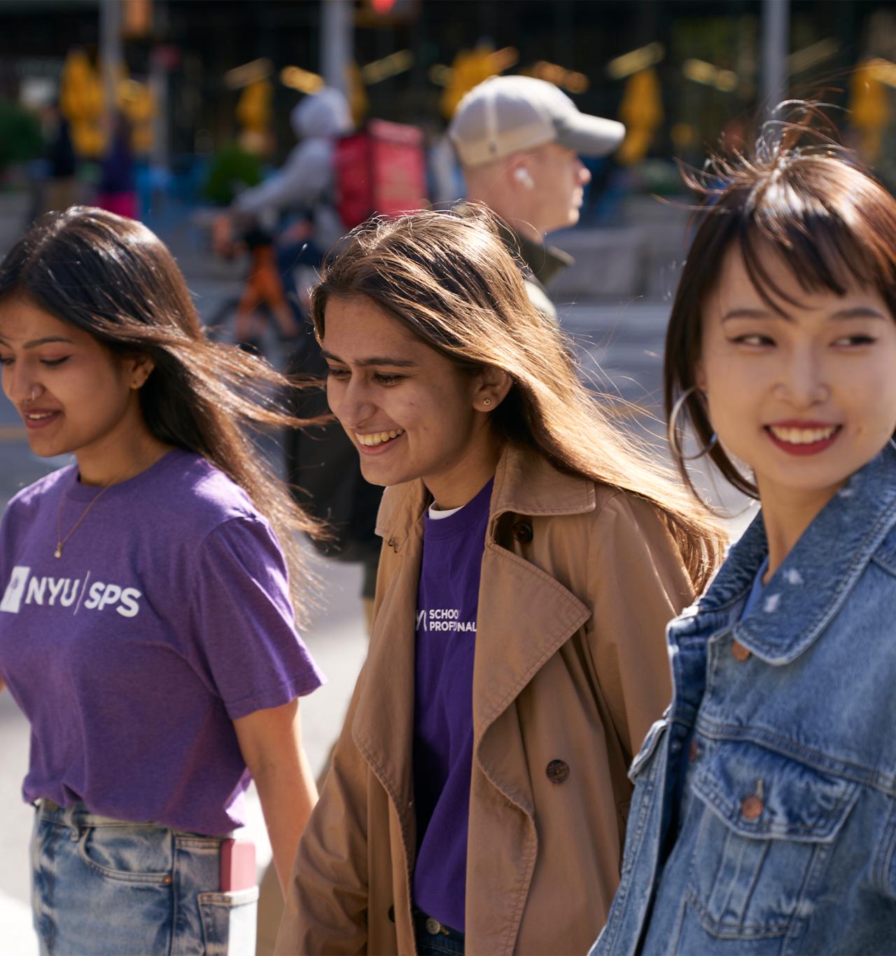 SPS students walking on the street