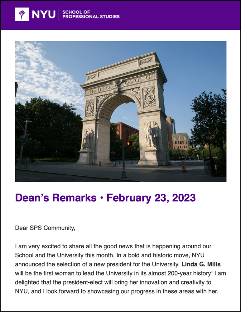Dean's Remarks - February 23, 2023 - Students