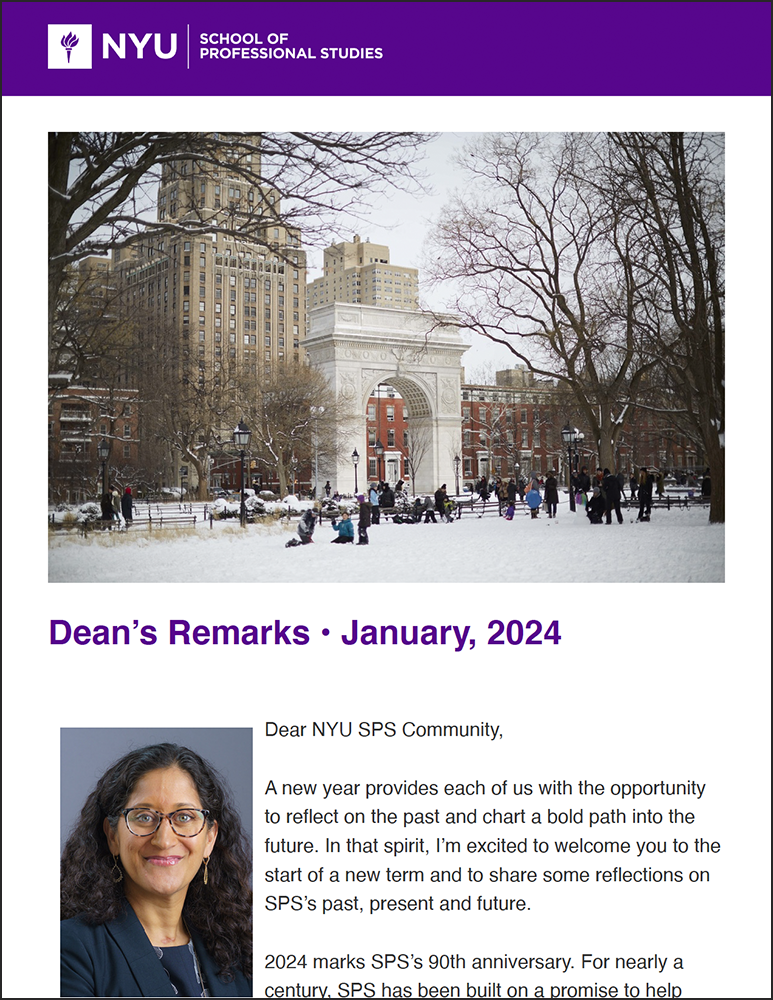 Dean's Remarks - January, 2024