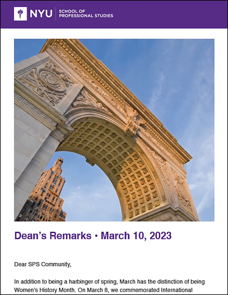 Dean's Remarks - March 10, 2023 - Students