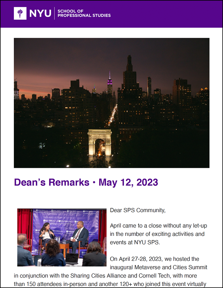 Dean's Remarks - May 12, 2023 - Students