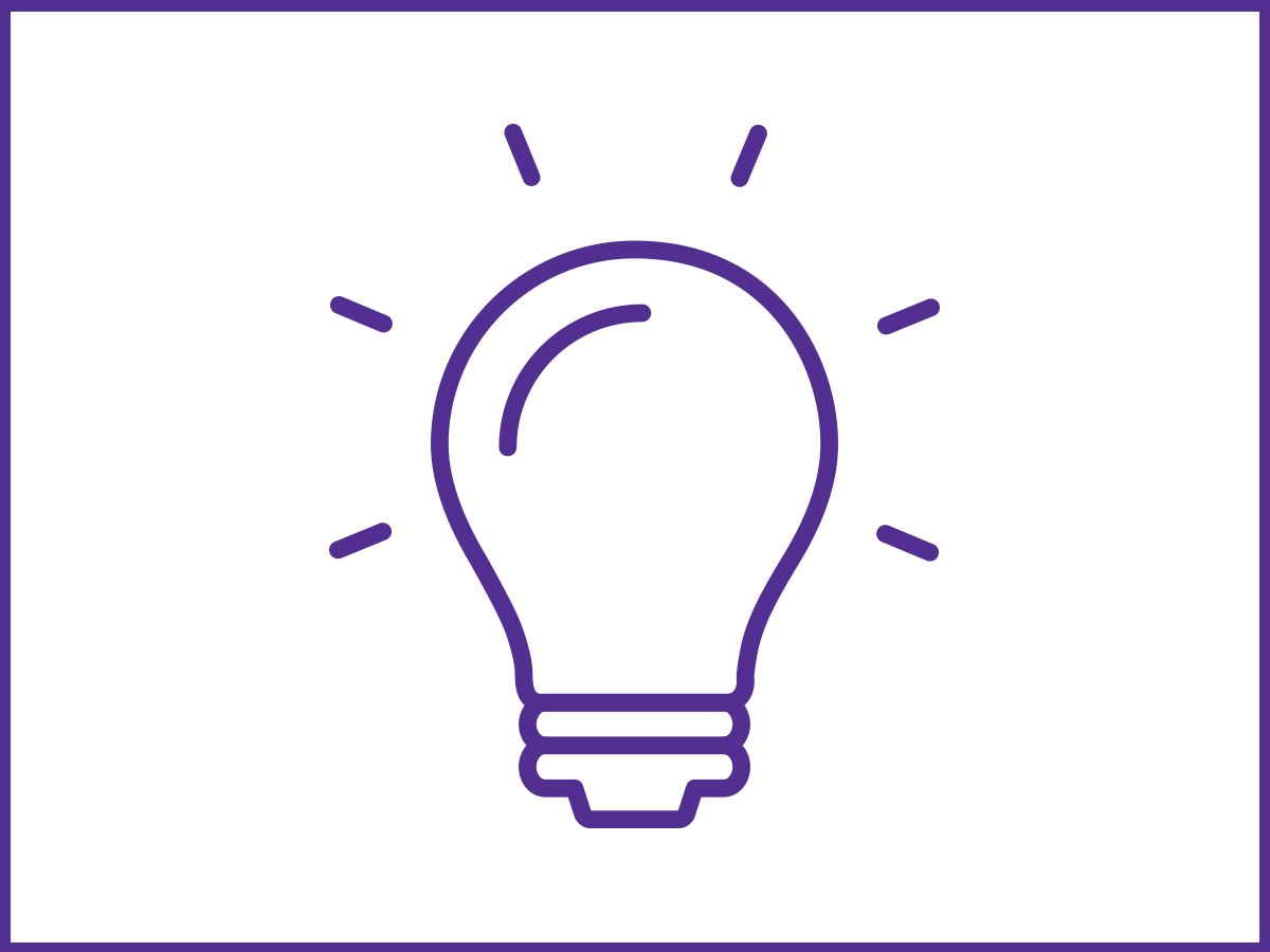 This icon of a lightbulb symbolizes NYU SPS faculty and student research