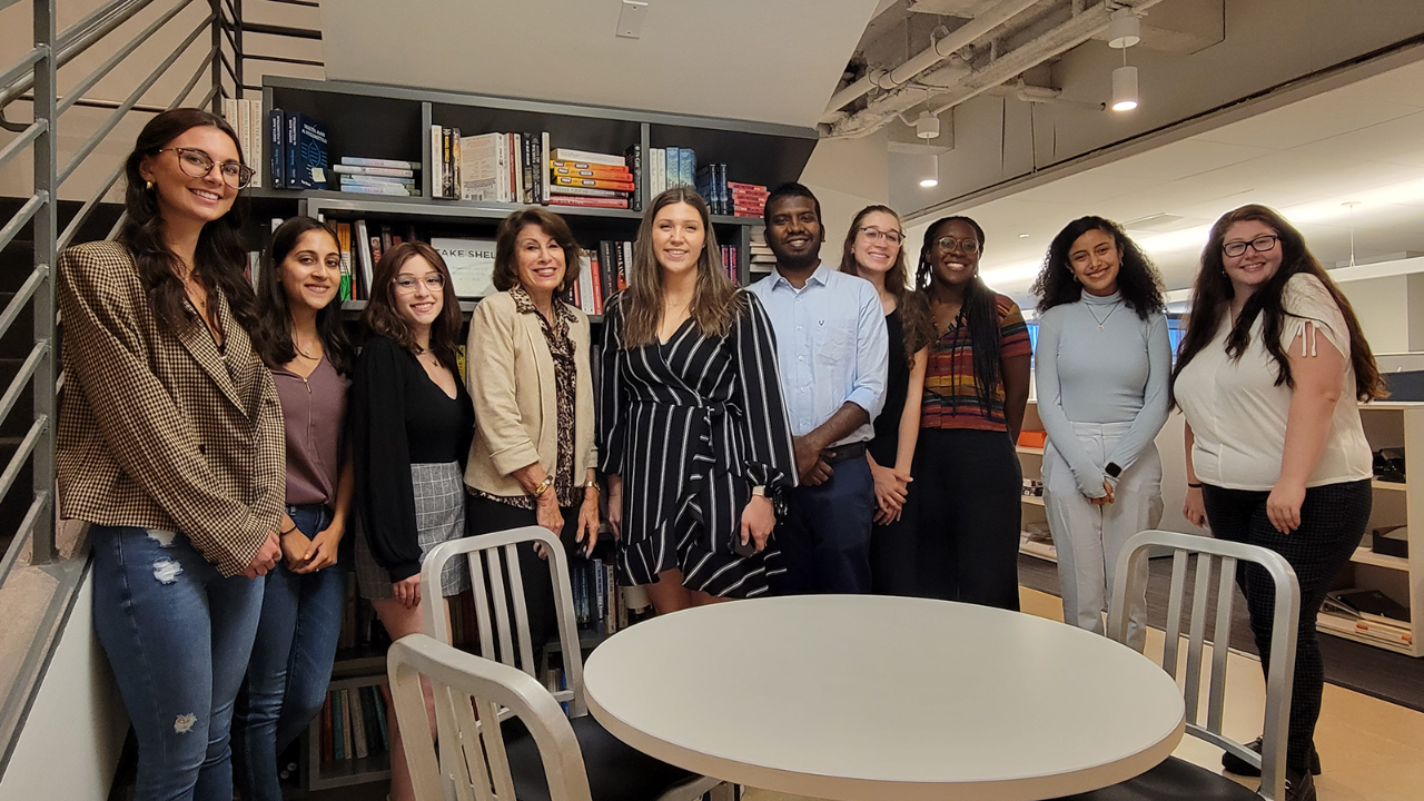 group of students with Andrea Chambers