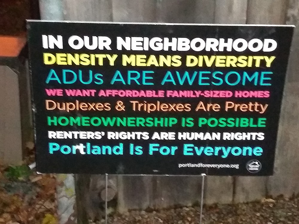 In our neighbood density means diversity