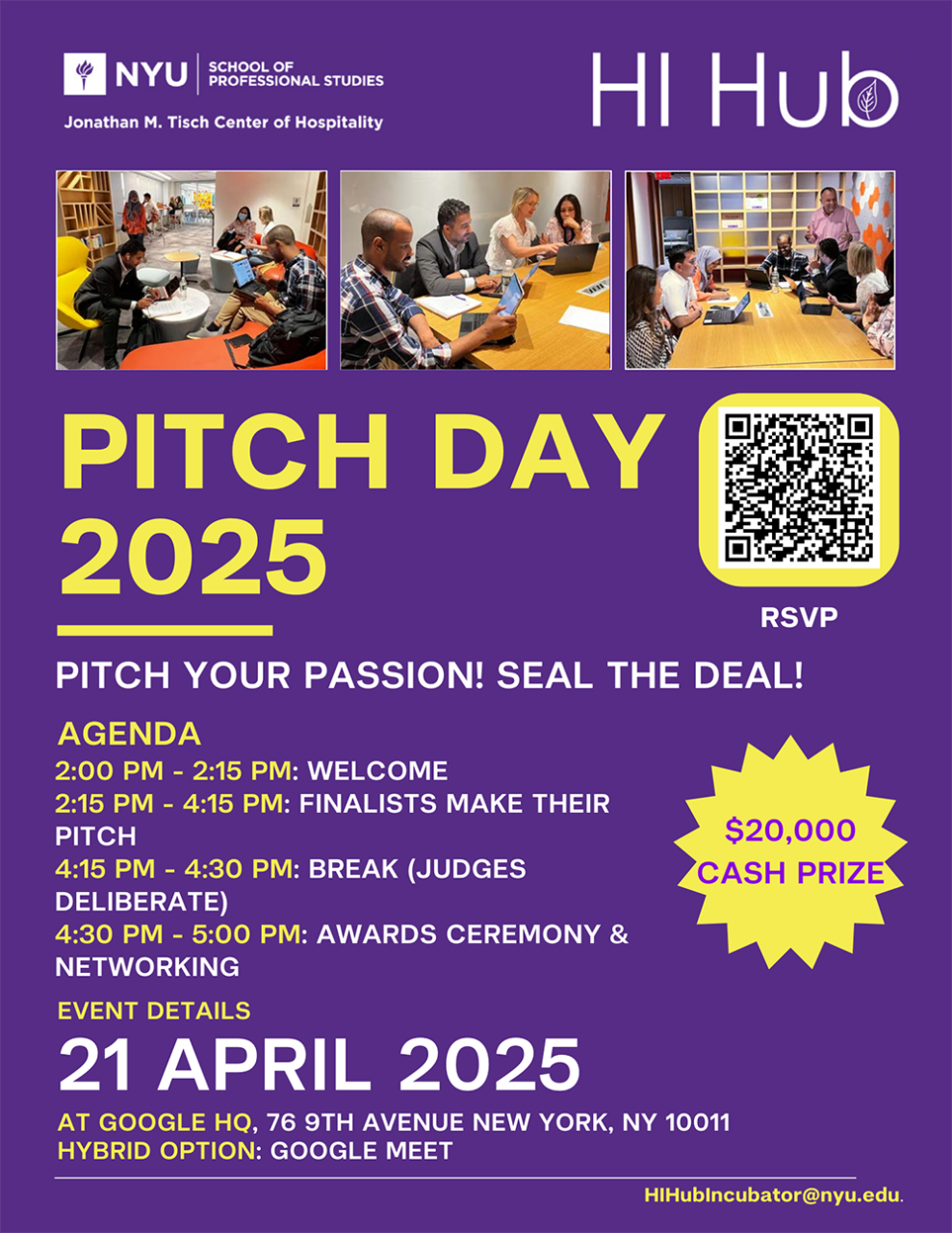 Pitch Day 2025 flyer - Pitch your passion seal the deal - 21 April 2025