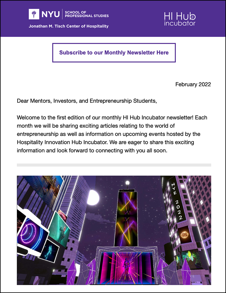 Incubator Newsletter - February 2022