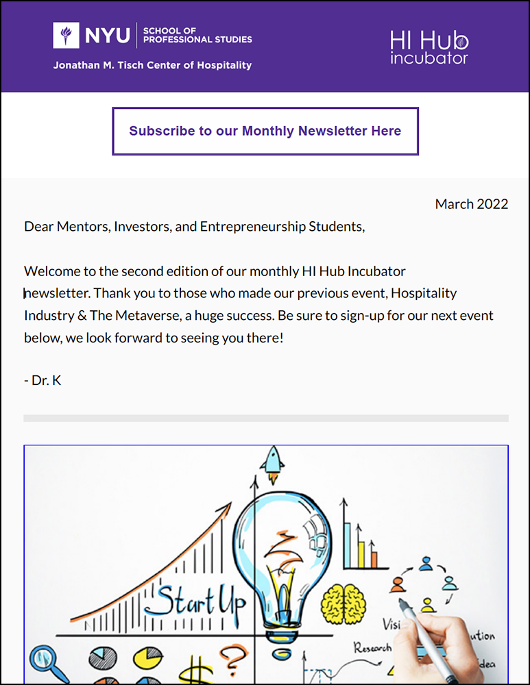 Incubator Newsletter - March 2022