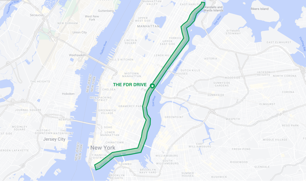 The FDR Drive map