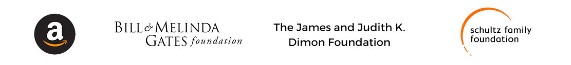 Amazon logo - Bill & Melinda Gates Foundation logo - The James and Judith K. Dimon Foundation - schultz family foundation logo