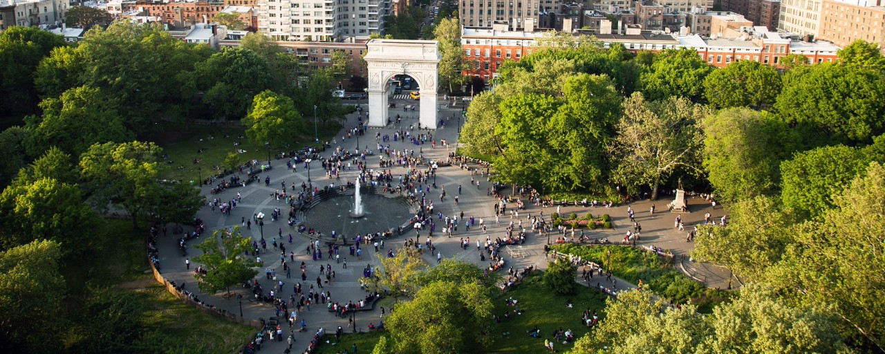 Washington Square Park aerial view