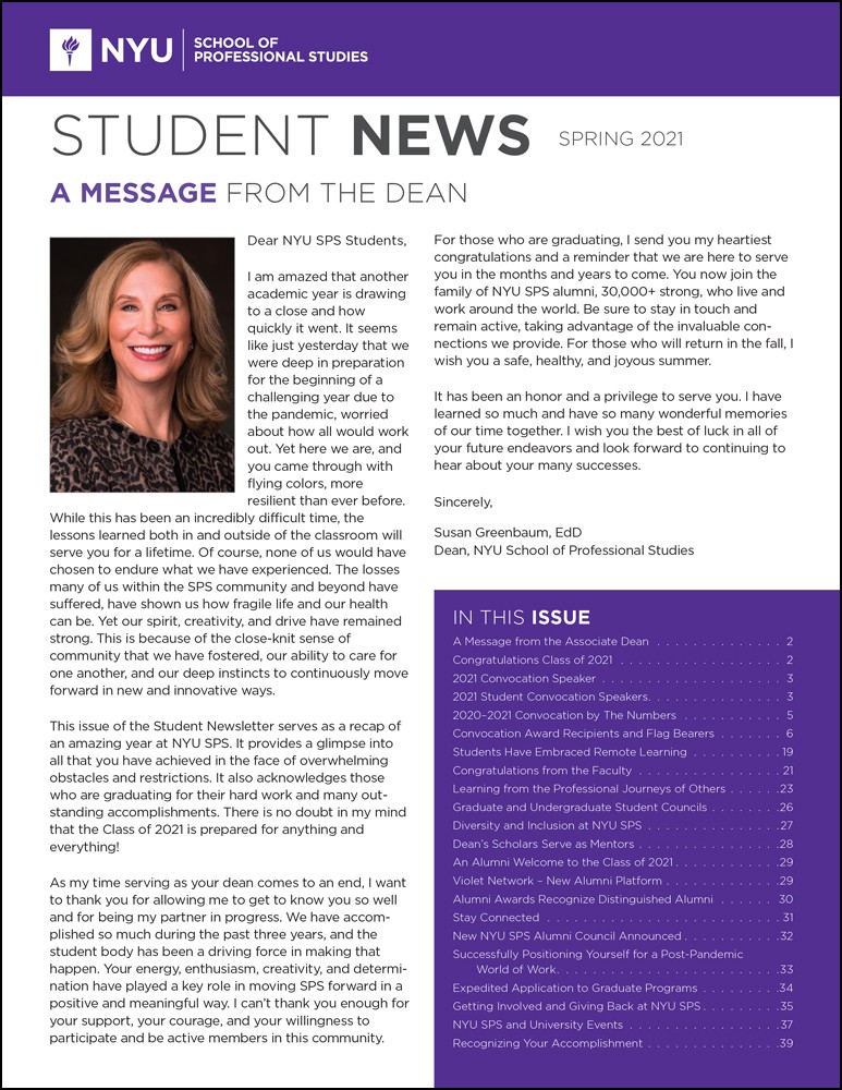 Student News Spring 2021