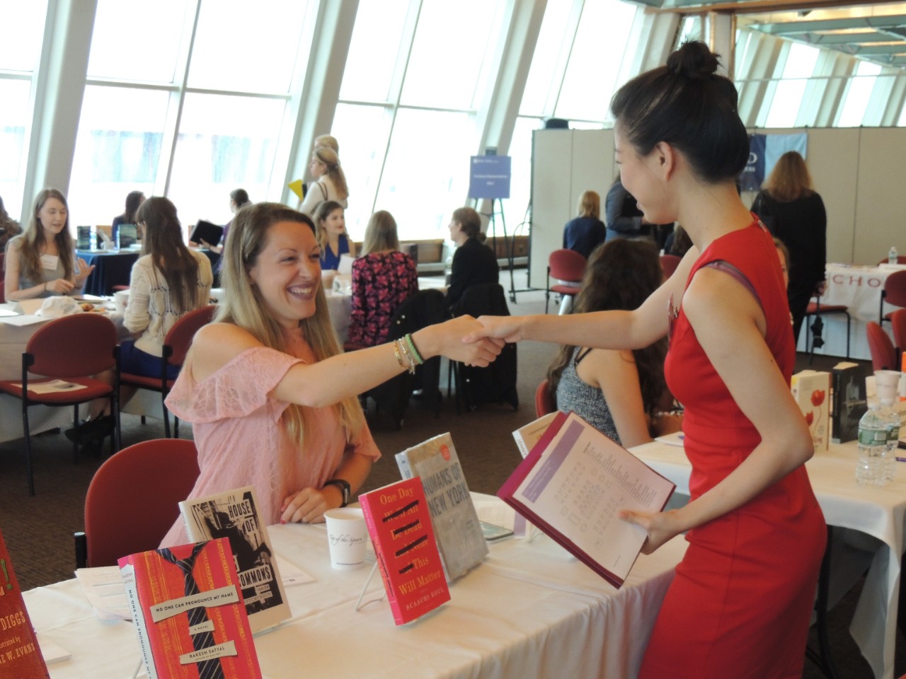 Students at a Publishing Career Fair