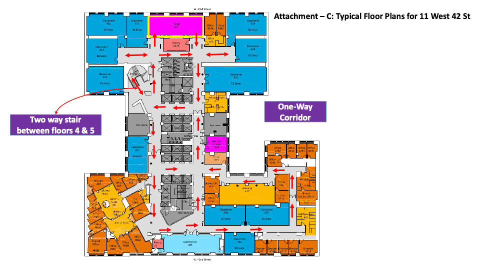Typical Floor Plan for 11 West 42 Street