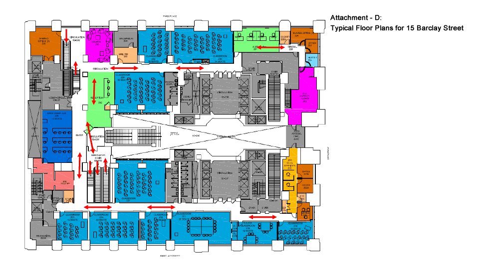 Typical Floor Plan for 15 Barclay Street