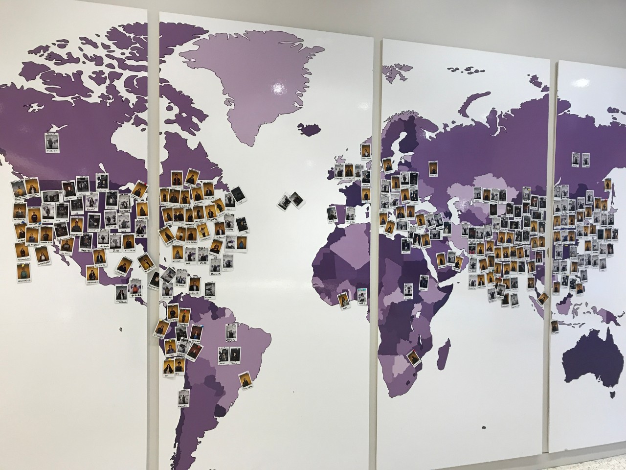 World map showing where SPS students come from